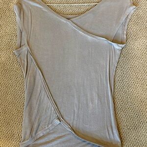 The Limited Asymmetrical Gray Blouse